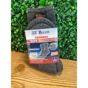 New 35° Below Thermal Socks Aluminized Fibers Warming 1 Pair Grey Small/Medium